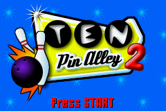 Ten Pin Alley 2 title screen for GameBoy Advance